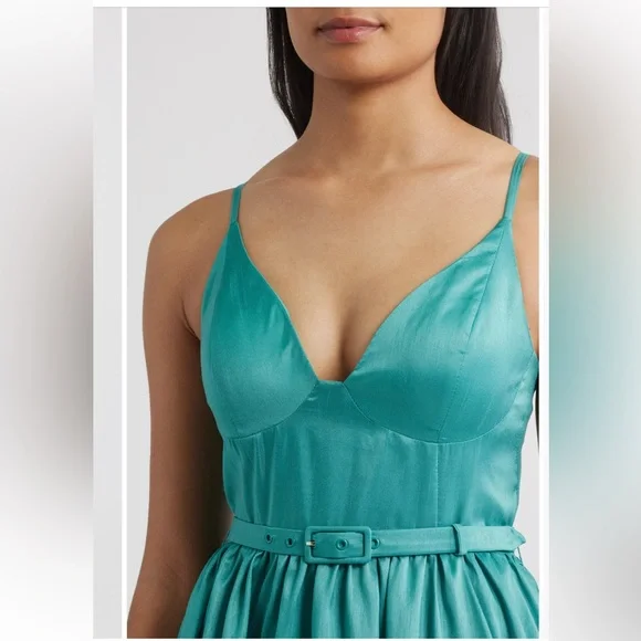 NWT Hutch Anthropologie Belted Bustier Tiered Atherton Dress Size 18W - Picture 3 of 10